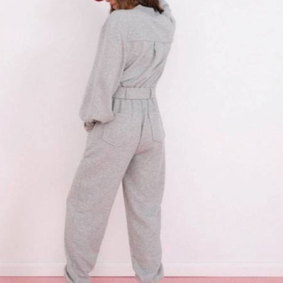 NWT For Love and Lemons Gray One Piece Jumpsuit MED - Picture 2 of 5
